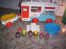VTG Weebles Camp-About Camper Playset Incomplete Extra Weebles 1972-74