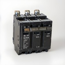 General Electric THQB32030 Circuit Breaker 240V 3P 30 AMP GE Bolt on NEW STYLE