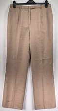 Pendleton 100 Wool Pants Womens Petites 12P Camel High Rise Straight Leg Lined