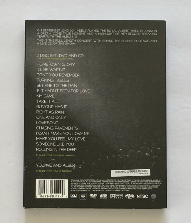 Adele: Live at the Royal Albert Hall (DVD/CD, 2011) 886919011999| eBay