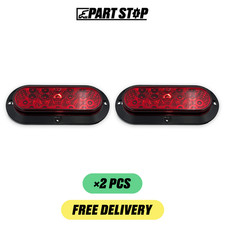 2-Pack Nilight inch Oval Red LEDs Trailer Tail Light Stop Brake RV F01819S125
