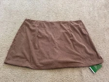 NWT Halara High Waisted Invisible Zipper 2-in-1 A Line Mini Corduroy Skirt Large
