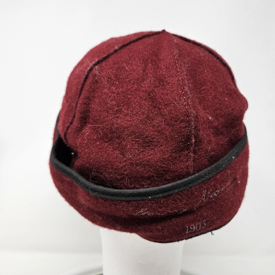 Gorra ajustada Stormy Kromer para mujer 7 3/8 gris borgoña pétalo empujador flor Foto 4 de 4