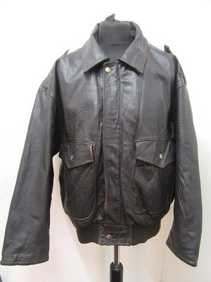VINTAGE SCKOTT LEDER A-2 FLIGHT MOTORRAD BOMBER JACKE GR XL, HAT EIN PROBLEM