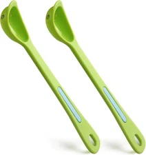 pickle forks 2 pieces Olive Spoon, picker Jar Spoon and Fork Green 