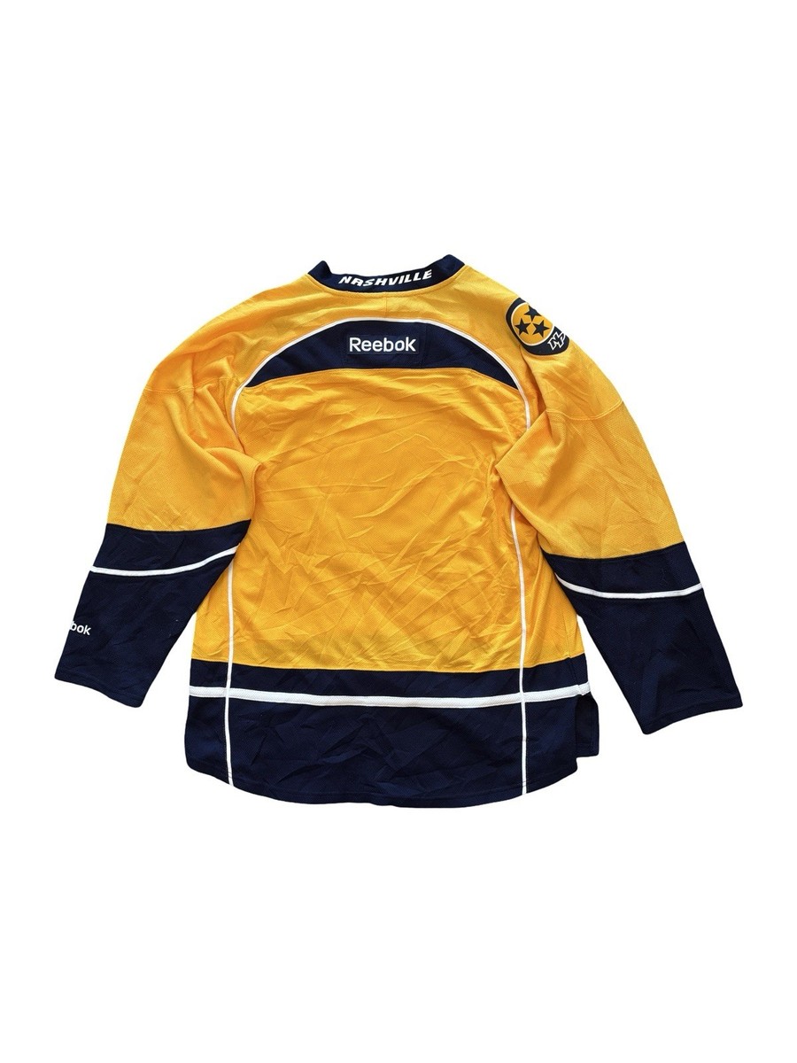 Reebok Nashville Predators Yellow Hockey Jersey Men's Size Medium
