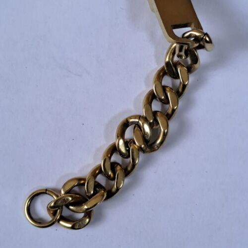 Bracciale Crocifisso Croce Tono Oro Acciaio Inox Rocawear Lungo 8,75" - Foto 8 di 9