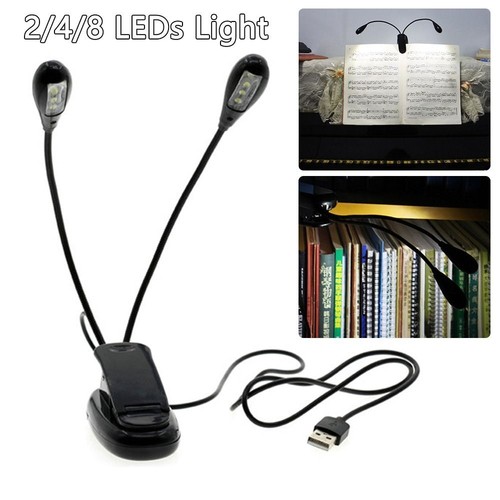 Flexibel Music Stand Licht 2/4/8 LEDs Licht Musik partitur Licht Lese leuchten