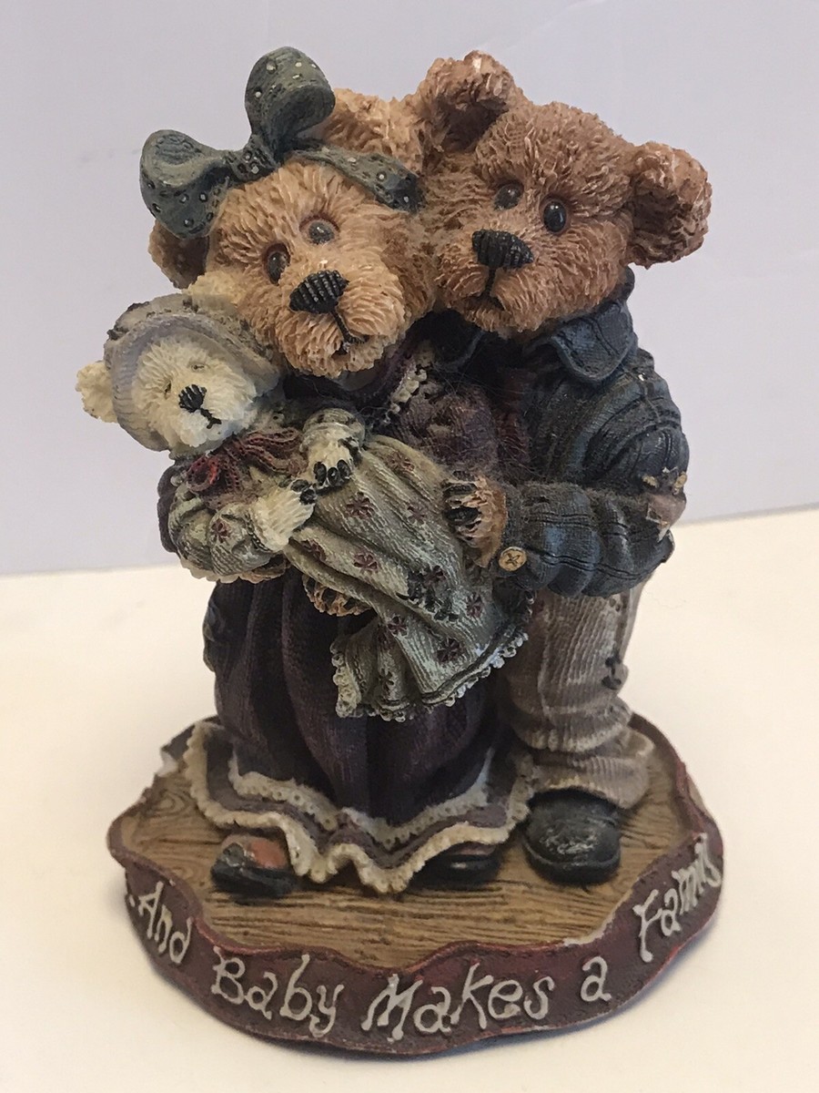 Boyds Bears Teddy Bear Family Knick Knack And Baby Makes Three