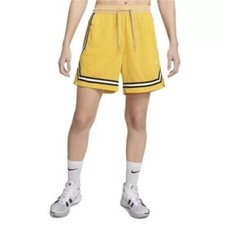 Nike Women Dri-Fit Fly Crossover Basketball Shorts Yellow DH7325-709 Size Medium