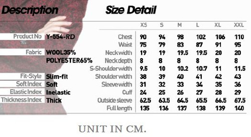 New PUNK RAVE Gothic Woolen Long Coat Wine Dark Red Y554 ALL STOCK IN AUSTRALIA - Foto 2 di 12