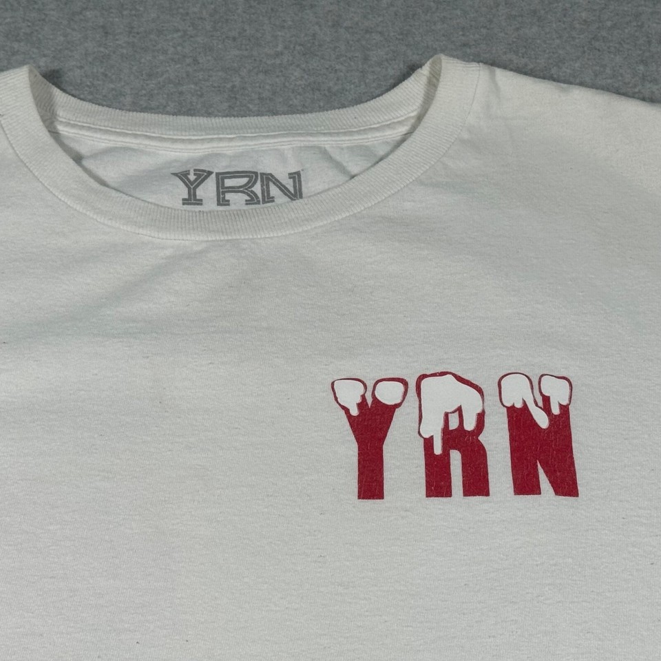 YRN Shirt Adult Large White Hip Hop Artist Singer LIngo Music Tour Mens