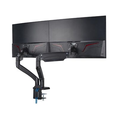 AVLT Dual 13''-43'' Monitor Arm Desk Mount fits Two Flat/Curved Monitor Full Mo...