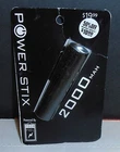 Power Stix 2000 MAH Portable Charger Power Bank, Black, BRAND NEW SEALED