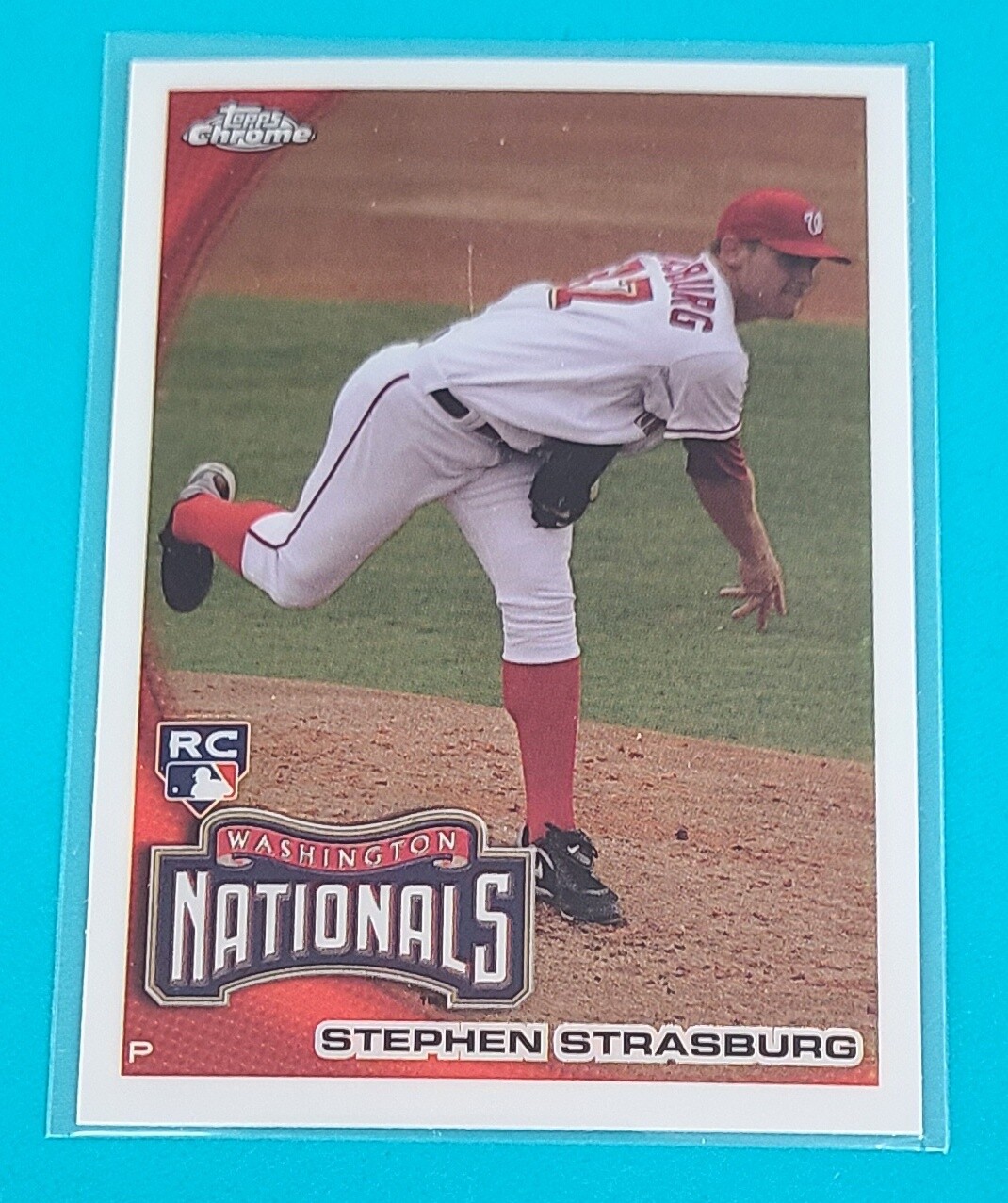 2010 Topps Chrome RC #212 Stephen Strasburg Washington Nationals Card E9