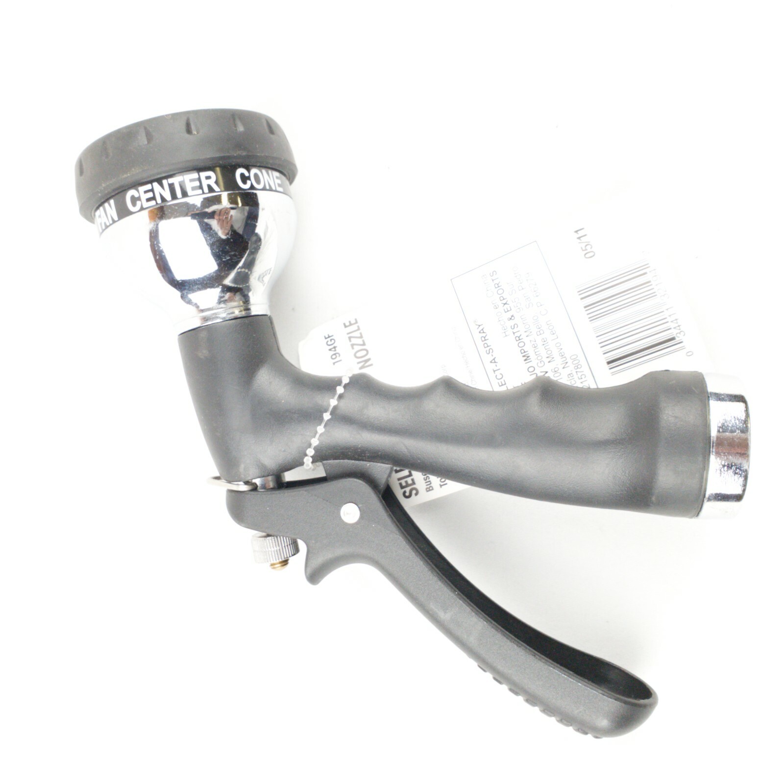 Gilmour 194GF - Black and Chrome Plated Finish 7 Pattern Spray Nozzle-image