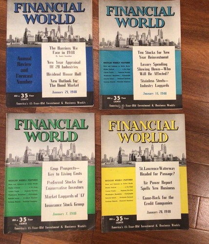 THE FINANCIAL WORLD MAGAZINE Lot Of 29 Vtg Antique ISUSSES FROM 1948 RARE - Picture 4 of 8