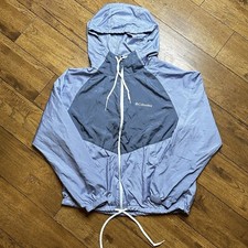 Columbia Womens Windbreaker Jacket Purple Periwinkle May Valley Hooded Medium