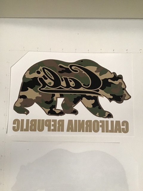 Cali CALIFORNIA REPUBLIC Iron On Vinyl Heat Transfer BEAR LOGO 2 Pieces. G4.13 Cali CALIFORNIA REPUBLIC Iron On Vinyl Heat Transfer BEAR LOGO 2 Pieces. G4.13