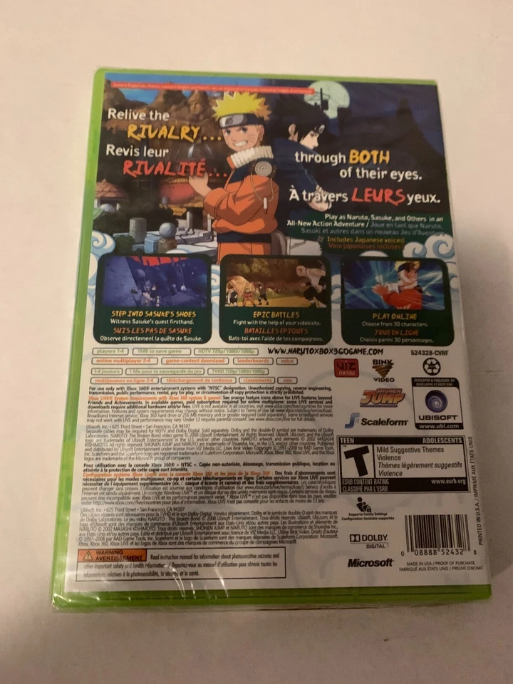 Naruto The Broken Bond Ubisoft Microsoft Xbox 360 NTSC brand new  factory sealed - Image 2 of 2
