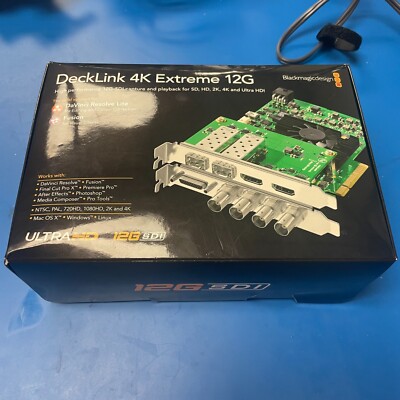 Blackmagic Design DeckLink 4K Extreme 12G Capture Card (BMD-BDLKHDEXTR4K12G)