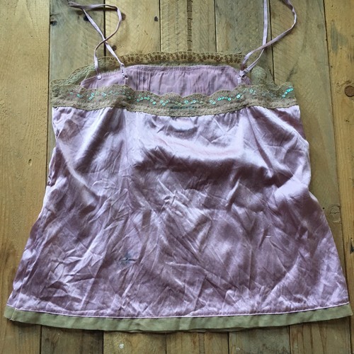 Moda International Silk Beaded Pink Sequins Lace Camisole Size M - Picture 2 of 23