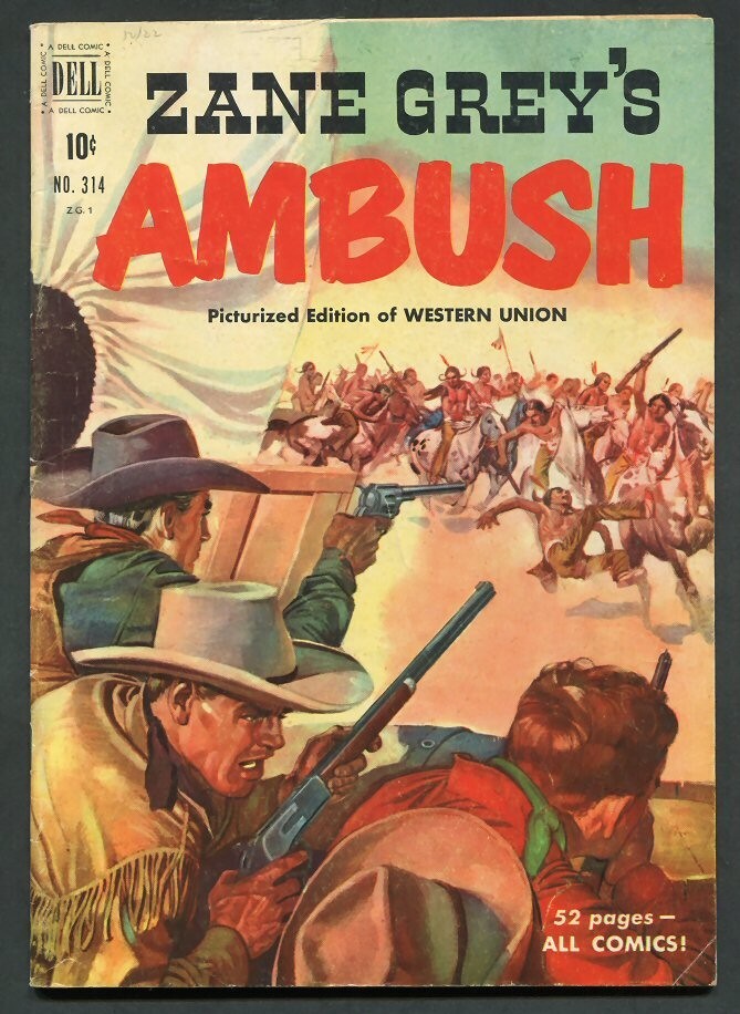 1950 #9 (314) ZANE GREY'S AMBUSH DELL COMIC BOOK....FINE-- (minus)