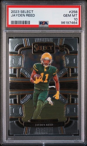 Graded 2023 Panini Select Jayden Reed #258 Rookie RC Football Card PSA ...