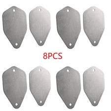 8× For Peterbilt Cab Roof Plates Horn Block Off Plates Stainless Steel Paintable