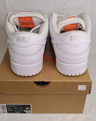 Nike SB Dunk Low Pro ISO Triple White | Mens Size 13 | NEW