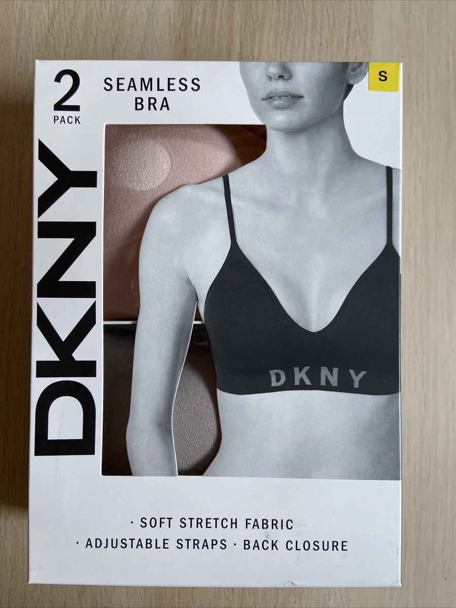 pañuelo de papel Maldito Reproducir DKNY Women&#039;s Seamless Bralette Adjustable Straps 2-pack Pink Gray Size  Small | eBay