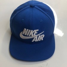 Nike Pro Air Cap Boy Size 4-7 Blue Adjustable Performance Embroidered Logo Hat