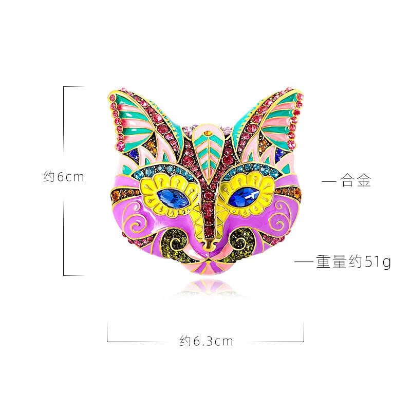Broche de cristal para gato broches de diamantes de imitación esmalte joyería boda fiesta regalo LO ÚLTIMO Foto 2 de 4
