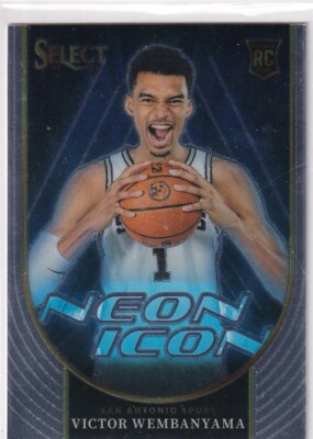 Panini 2023-24 Select NBA Basketball No. 13 Victor Wembanyama Rookie Neon Icon