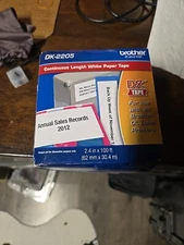 Brother Continuous Paper Label Roll, DK-2205, 2.4" X 100 ft New- Open Box
