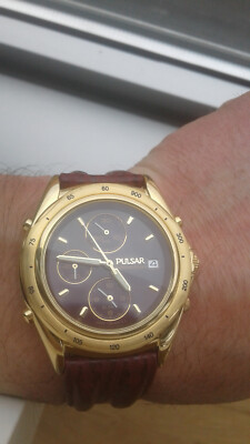 Pulsar Seiko SZ100 Y182-6A60 CHRONOGRAPH ALARM VINTAGE COLLECTION UHR NOS