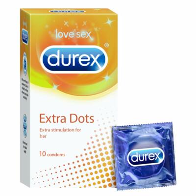 20 pcs Durex Extra Dotted Condoms for Men |Extra Stimulation expiry-01/2026