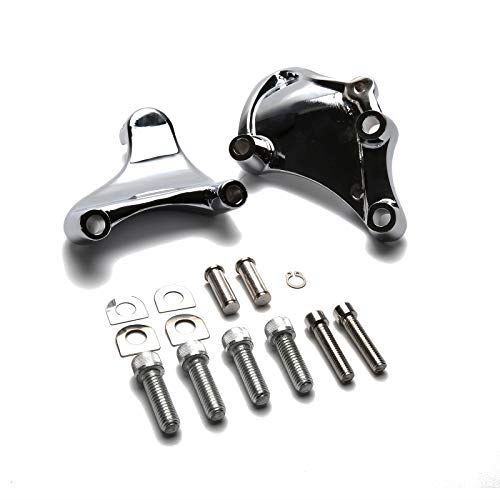 Chrome Passenger Footpegs Mount Brackets for Harley-Davidson XL883L 16-16