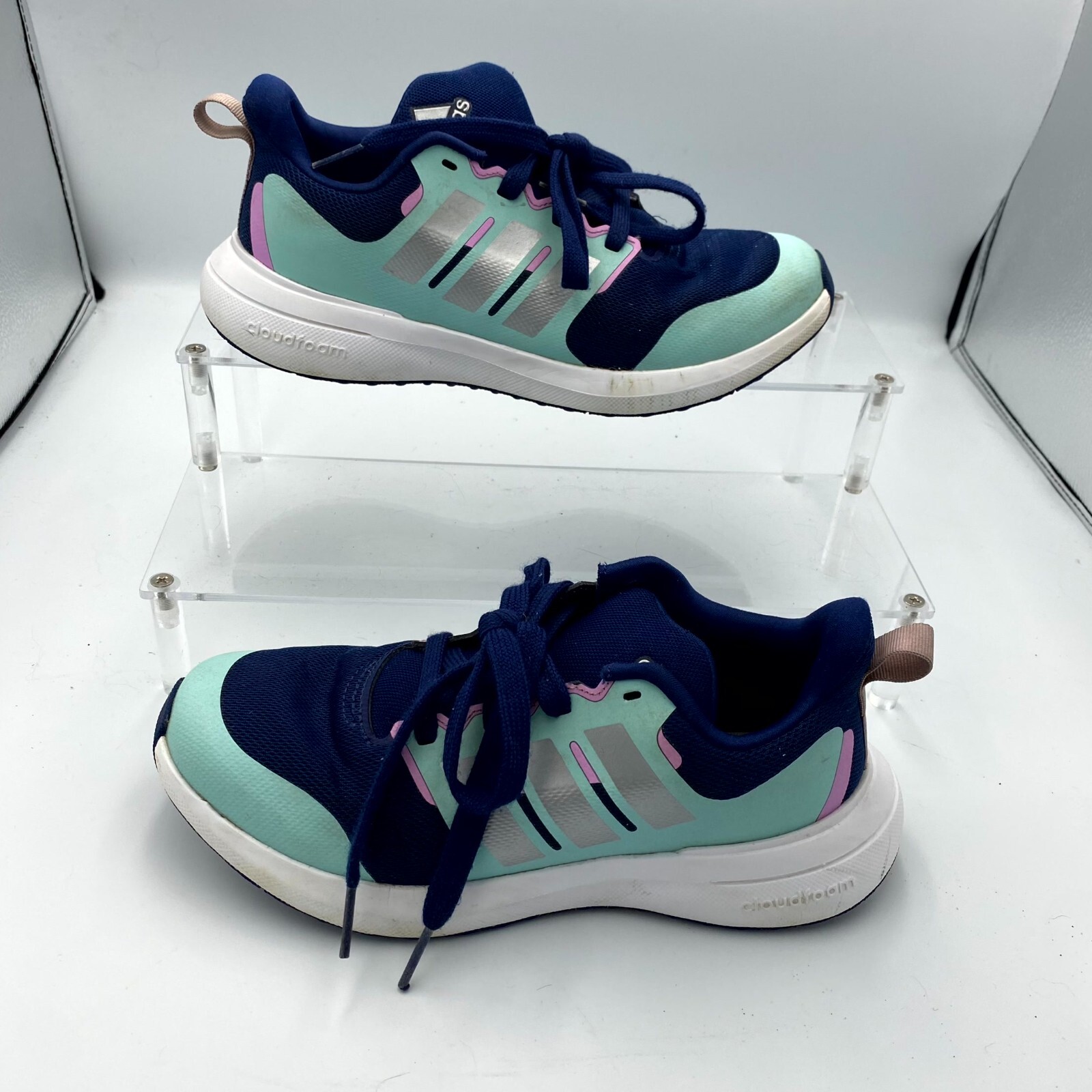 SAOLA Adidas Fortarun 2.0 Cloudfoam IE1082 Youth US 4 scarpe da corsa sneaker multicolore