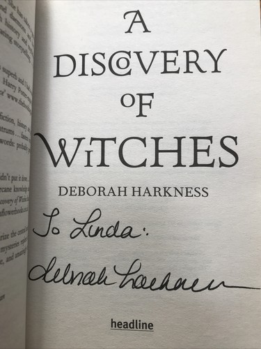 SIGNED Discovery of Witches - Deborah Harkness UK Headline Paperback All Souls - Picture 2 of 7