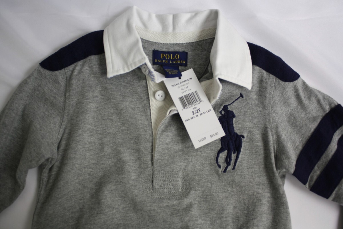 DEEP NECK WIDE RUGBY SHIRT グレー DEEP NECK WIDE RUGBY SHIRT グレー French Terry Cotton Wide