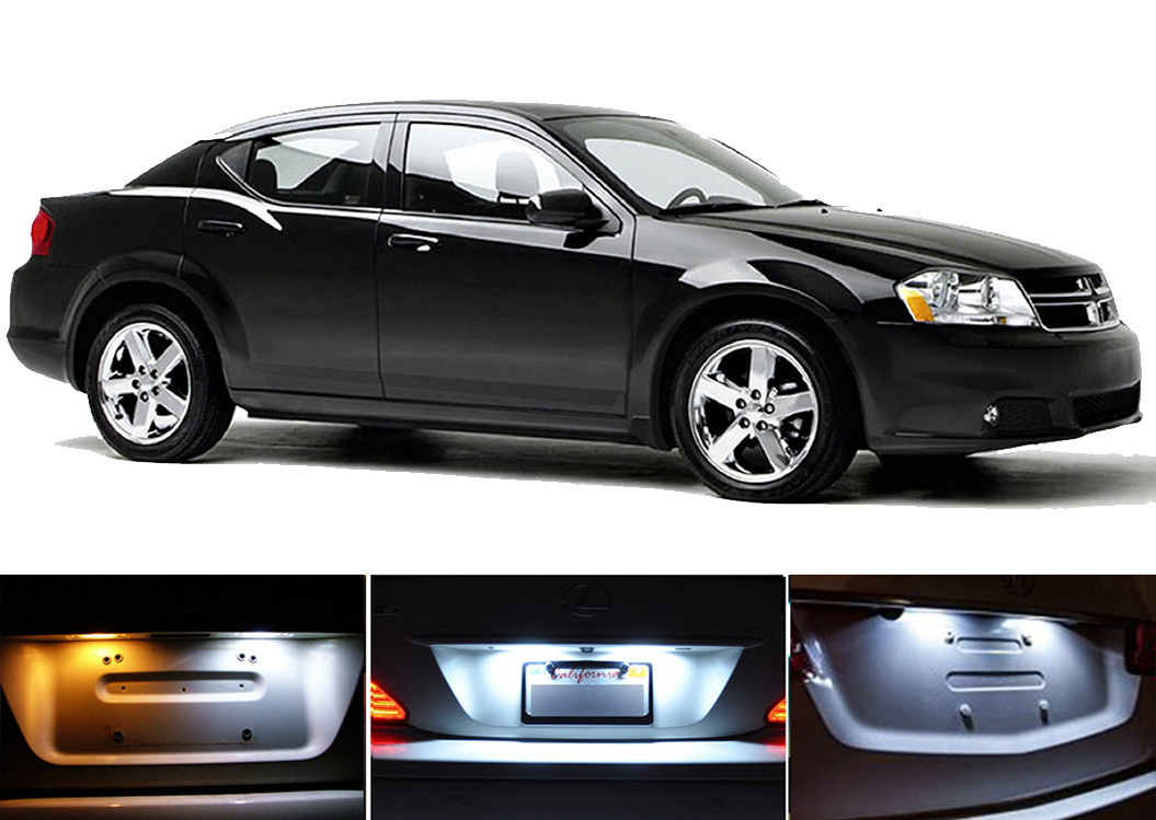 Xenon White License Plate / Tag 2825 LED light bulb for Dodge Avenger