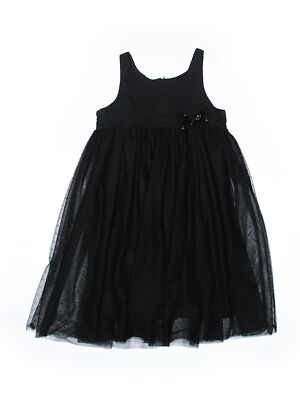 Vertbaudet Girls Black Special Occasion Dress 130 cm