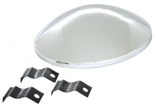 GG Trailer Hub Caps for Semi Truck Trailers Chrome 9-1/4" w/3 Clips #10560 Pair