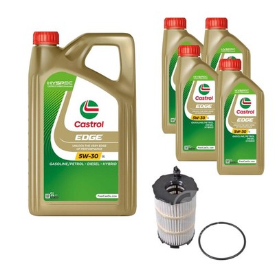FEBI Ölfilter 9L Castrol EDGE Titanium FST 5W-30 LL für Audi A5 8T3 S5 quattro