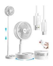 AICase Stand Fan,Folding Portable Telescopic Floor/USB Desk Fan wit... Fast Ship