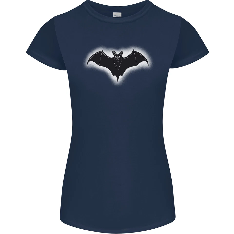 A Brillant Chauve-Souris Vampires Halloween Femmes Petite Coupe T-Shirt - Photo 3/4