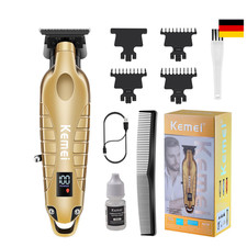 KEMEI 2293 Haar-/Bartschneider für Männer, Zero Gapped mit T-Klinge, kabellos