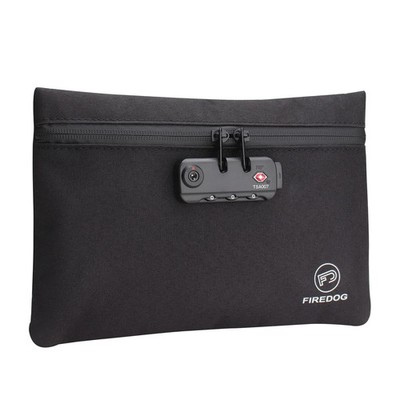 FIREDOG Smell Proof Bags, Pouch with Lock for Travel Large, Black 