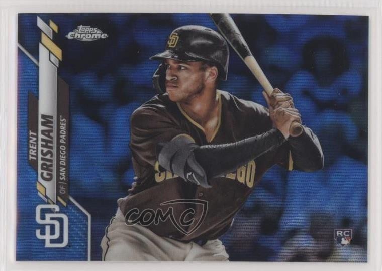 2020 Topps Chrome Blue Wave Refractor /75 Trent Grisham #101 Rookie RC